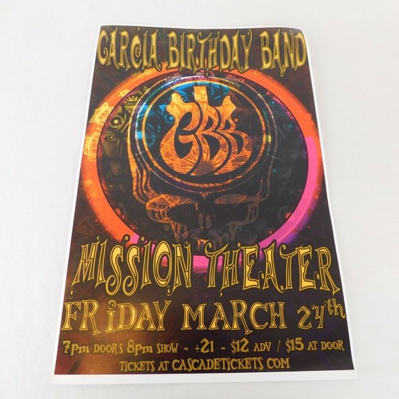 Garcia Birthday Band Lot of 3 Original Concert Posters Flyer Moonalice Oregon - Picture 6 of 11
